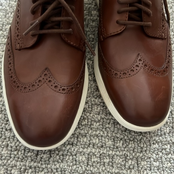 Cole Haan Grand OS Wingtip Oxford Shoes Sneakers Woodbury Brown Leather Men 7.5 main image 5